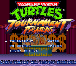 Teenage Mutant Ninja Turtles Tournament Fighters screenshot 3 for Super Nintendo